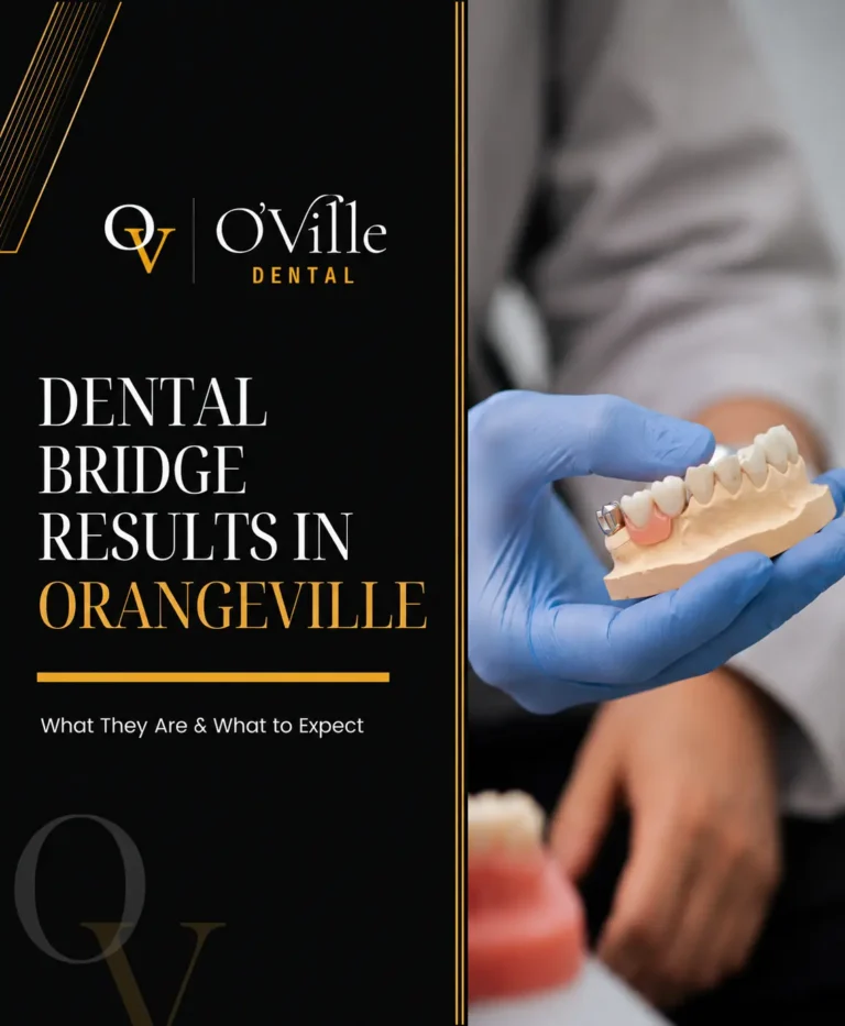 Dentist pointing at a digital X-ray screen to explain a dental treatment plan to a patient.