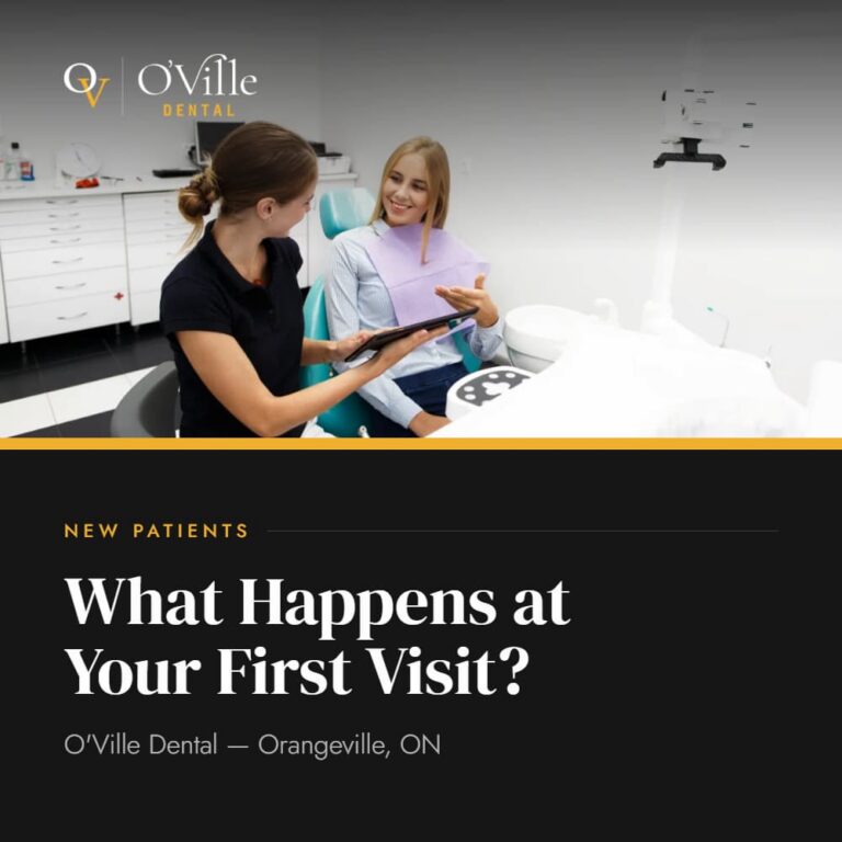 a patient and dentist talking
